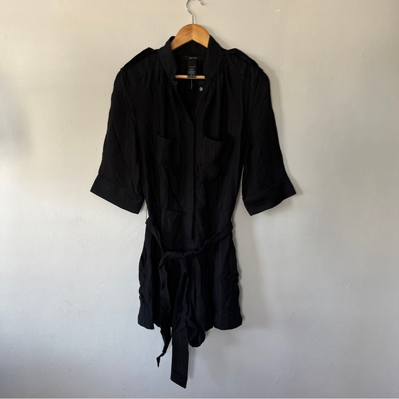 Smythe Utility Romper in Black Shadow Stripe Size Small NWOT - Picture 3 of 6